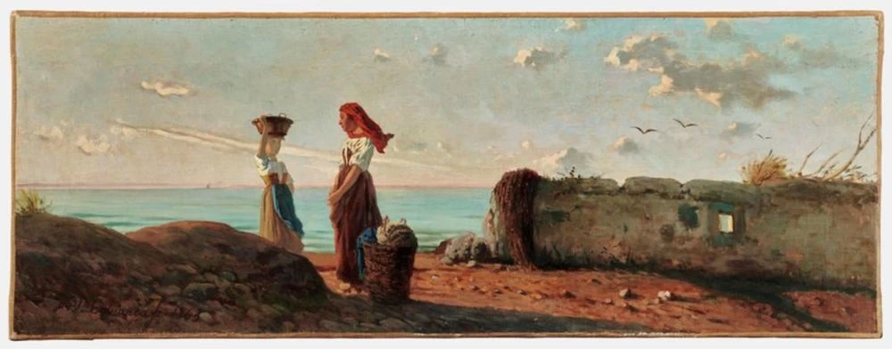 Vinvenzo Cabianca - Donne in riva al mare